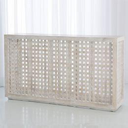 Driftwood Lattice Console