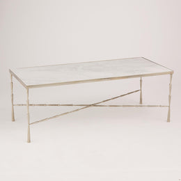 Spike Cocktail Table : Spike Cocktail Table (Antique Nickel/White Marble Top)