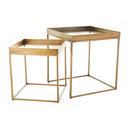 Set of 2, Perfect Nesting Tables : Set of 2, Perfect Nesting Tables (Antique Brass)