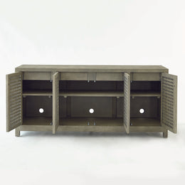 Driftwood Lattice Credenza, Grey