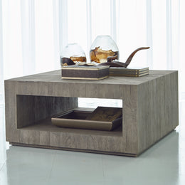 Driftwood Square Coffee Table, Grey