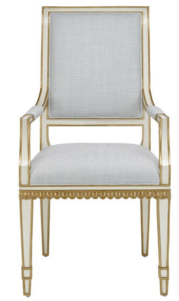Ines Mist Ivory Arm Chair