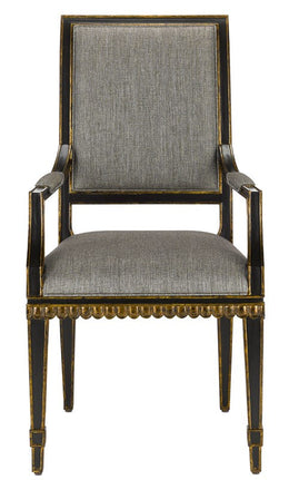 Ines Peppercorn Black Arm Chair