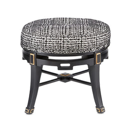 Scarlett Black Tuxedo Ottoman