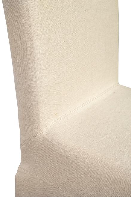 Linen Floor Length Slip Covered Parsons Chair