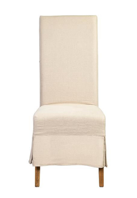 Linen Slip Covered Parsons Chair