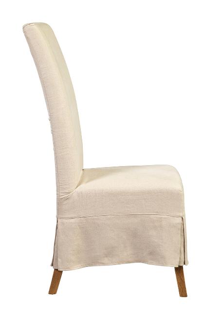 Linen Slip Covered Parsons Chair