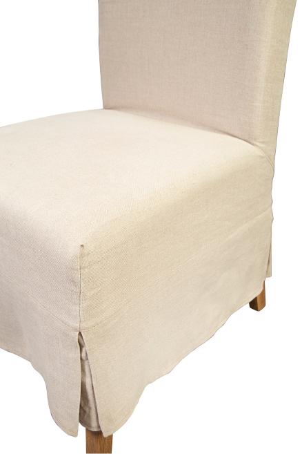 Linen Slip Covered Parsons Chair