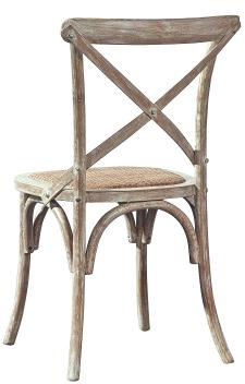 Bentwood Side Chair, Oak and Woven Rattan