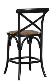 Bentwood Counter Stool, Birch and Woven Rattan