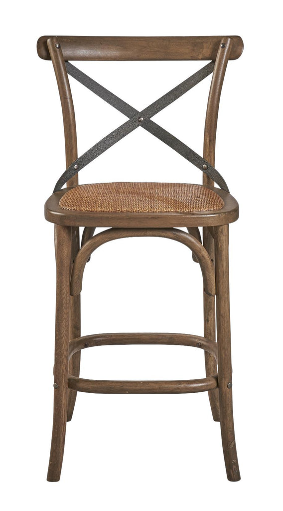 Bentwood Counter Stool w/ Metal Back