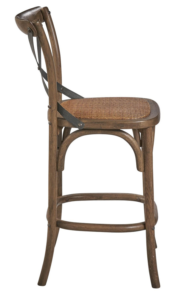 Bentwood Counter Stool w/ Metal Back