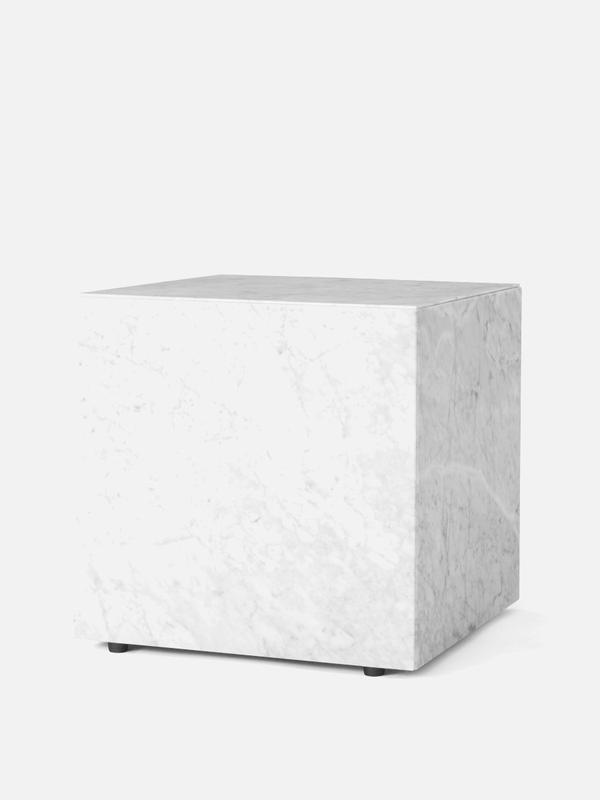 Plinth Cubic, White Marble