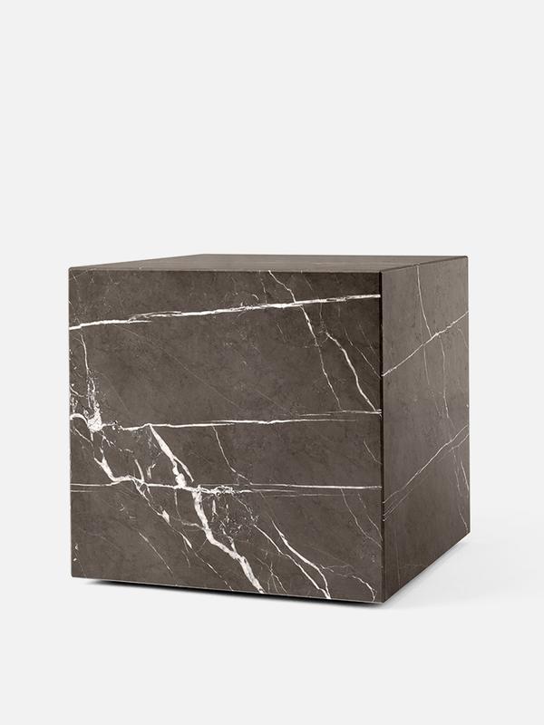 Plinth Cubic, Brown Grey Marble