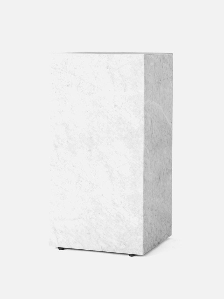 Plinth Tall, White Marble