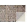 Caprio Transitional Distressed Taupe Ivory Gray Area Rug (6'7" x 9'6")