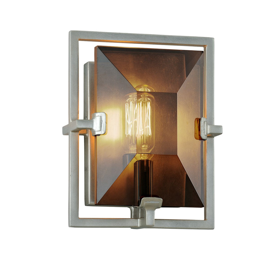 Prism Wall Sconce 7" - Silver Leaf