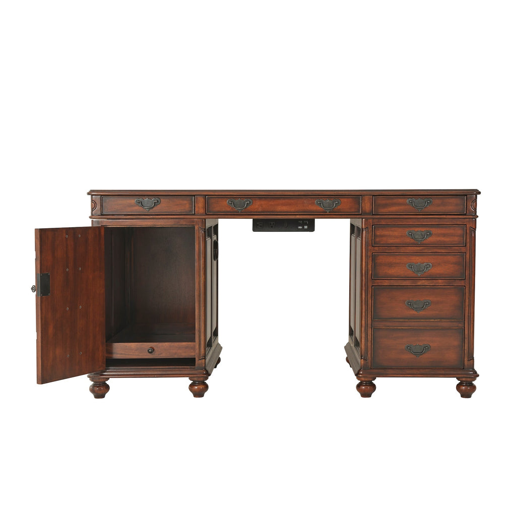 Edwardian Gentleman's Pedestal Desk