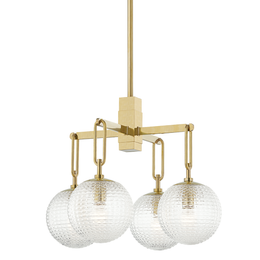 Jewett Chandelier - Aged Brass