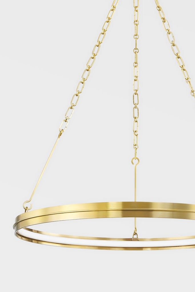 Rosendale Small L Chandelier - Aged Brass