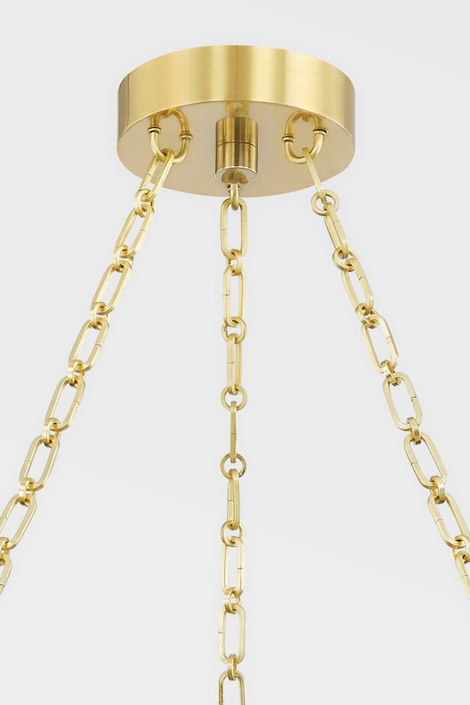 Rosendale Small L Chandelier - Aged Brass