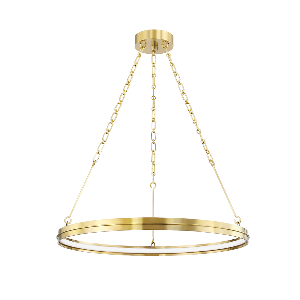 Rosendale Small L Chandelier - Aged Brass