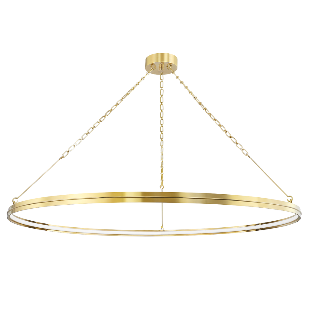 Rosendale Large L Chandelier - Aged Brass