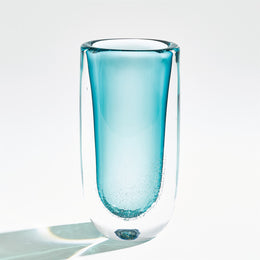 Micro Bubble Vase, Azure