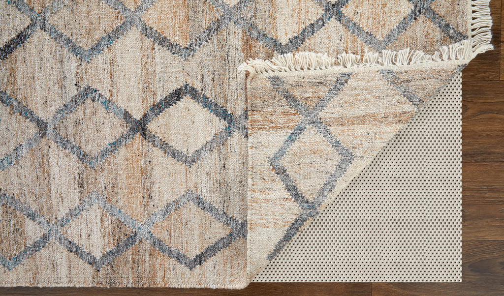 Beckett Transitional Trellis Lattice Gray Ivory Tan Area Rug (9'6" x 13'6")