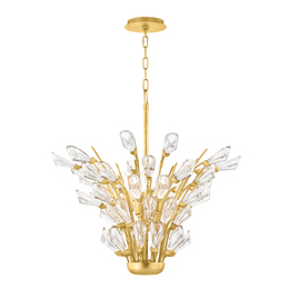 Tulip Chandelier 25" - Gold Leaf