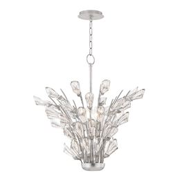 Tulip Chandelier 25" - Silver Leaf