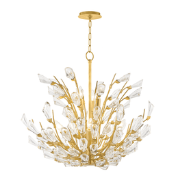 Tulip Chandelier 21" - Gold Leaf