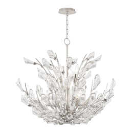 Tulip Chandelier 21" - Silver Leaf