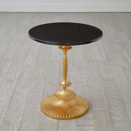 Fluted Side Table, Gold Leaf