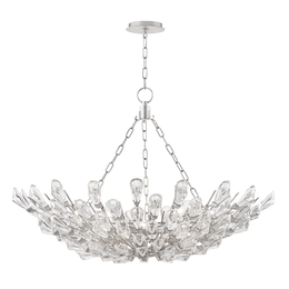 Tulip Chandelier 20" - Silver Leaf