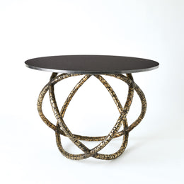 Astro Table, Antique Brass w/Black Granite