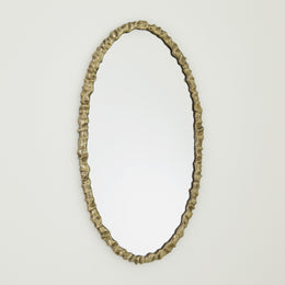 Artiste Oval Mirror, Brass