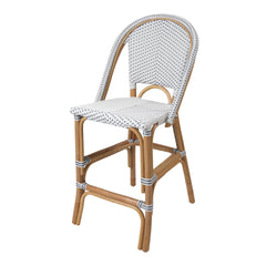 Avignon Paris Bistro Counter Stool, White/ Gray - Set of 2