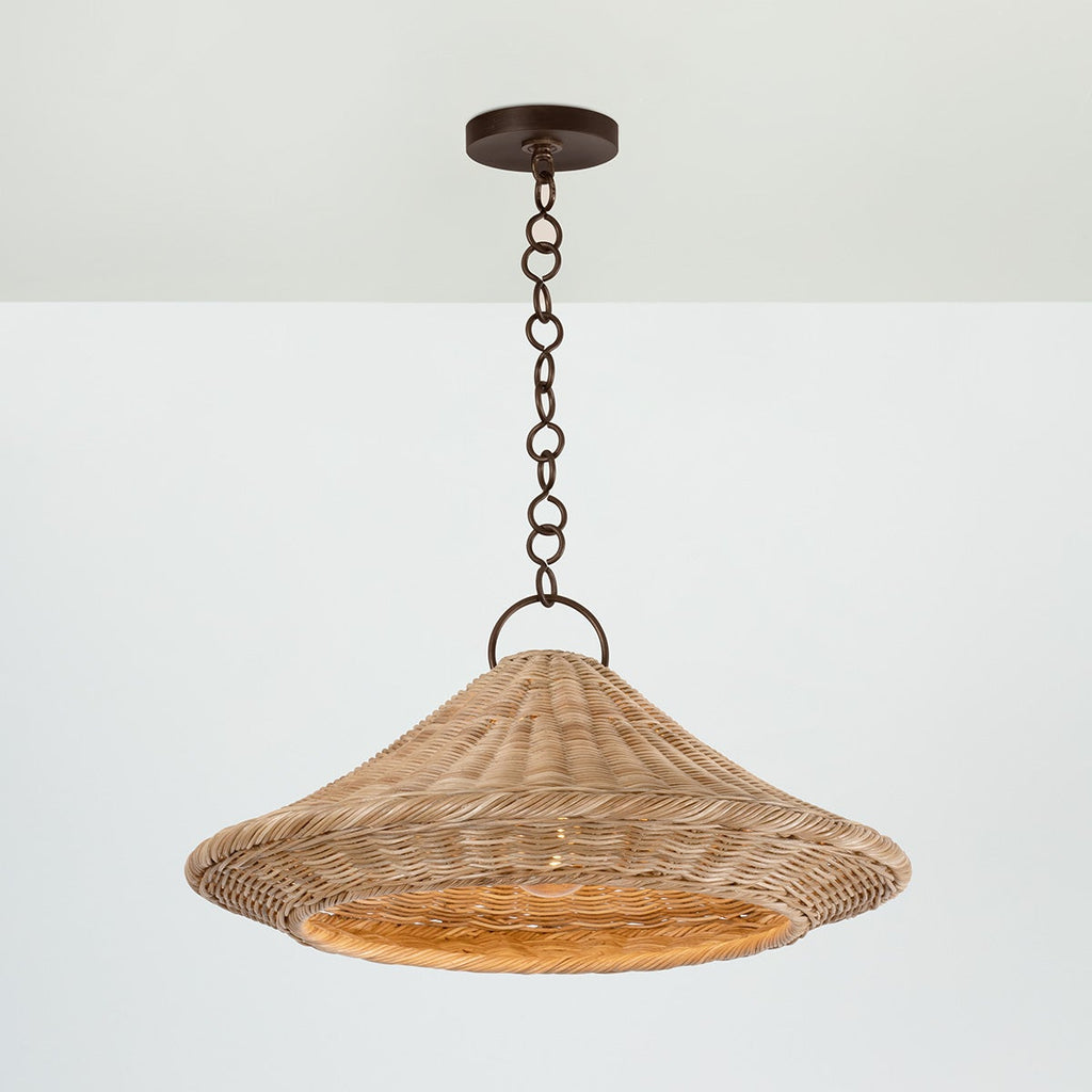 Baychester Pendant - Bronze Leaf, 22"