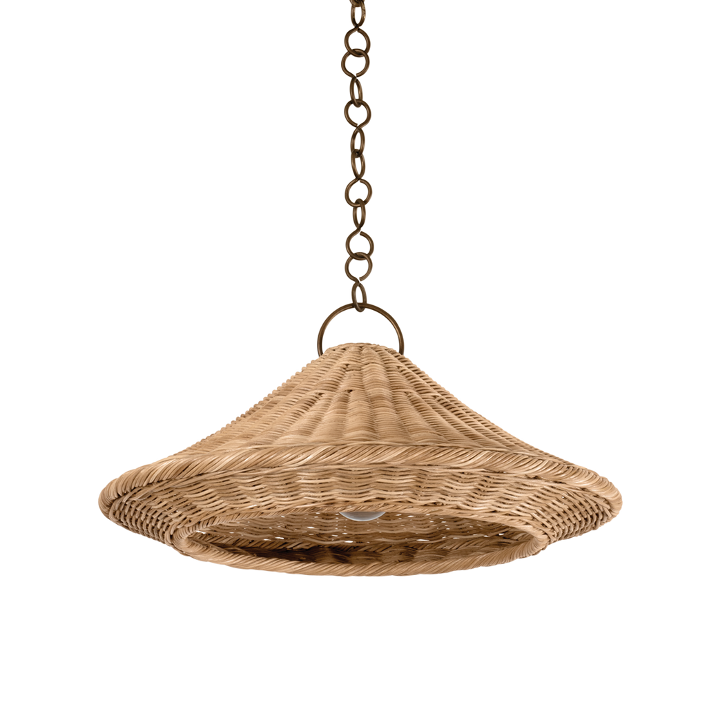 Baychester Pendant - Bronze Leaf, 22"