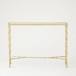 Spike Console : Spike Console (Antique Brass w/White Marble)