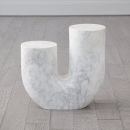 Marble Tube Table : Marble Tube Table (White)