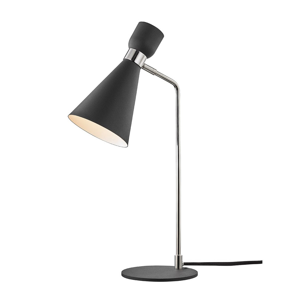 Willa Table Lamp - Polished Nickel/Dusk Black