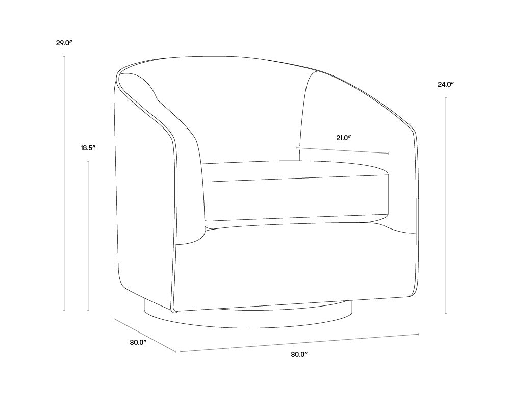 Hazel Swivel Lounge Chair Gold