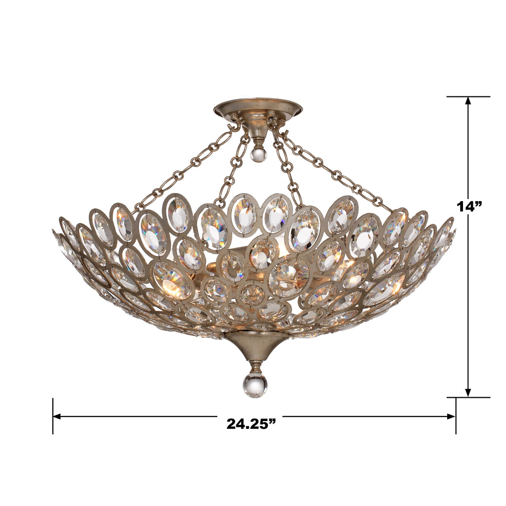 Sterling 5 Light Semi Flush