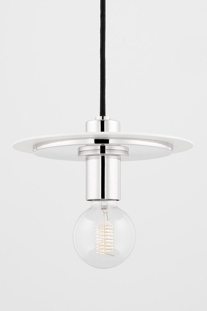 Milo Pendant 7" - Polished Nickel/Dusk Black