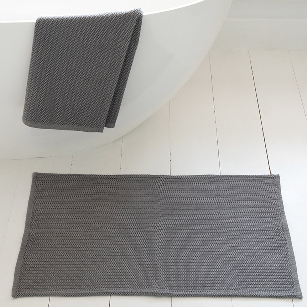 Cotton Rib Bath & Shower Mat Set of 2