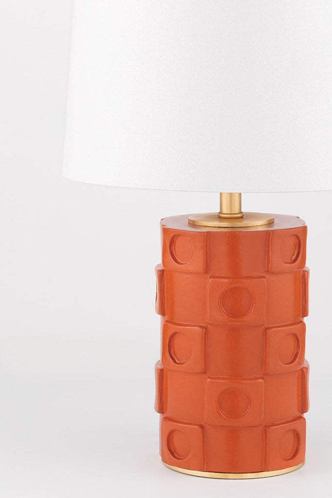 Athena Table Lamp - Burnt Orange/Gold Leaf