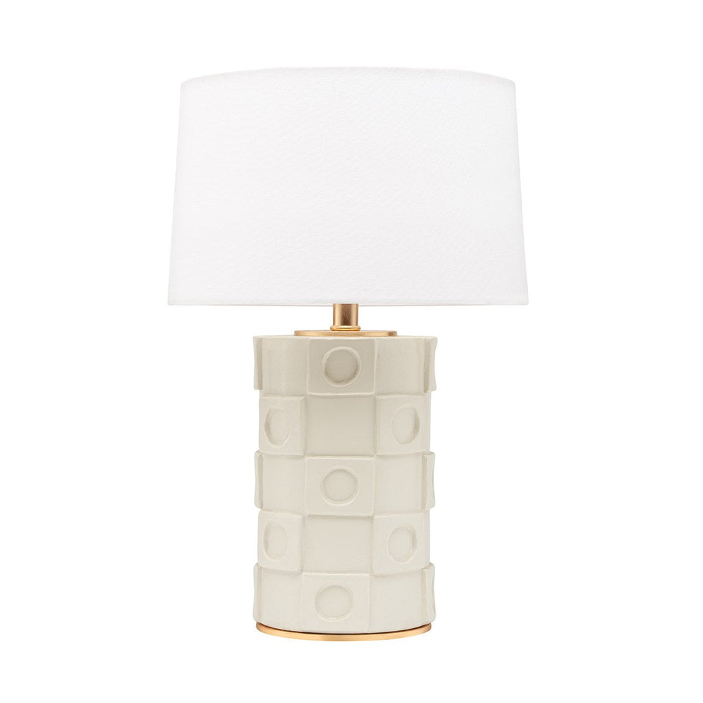 Athena Table Lamp - Creamy White/Gold Leaf