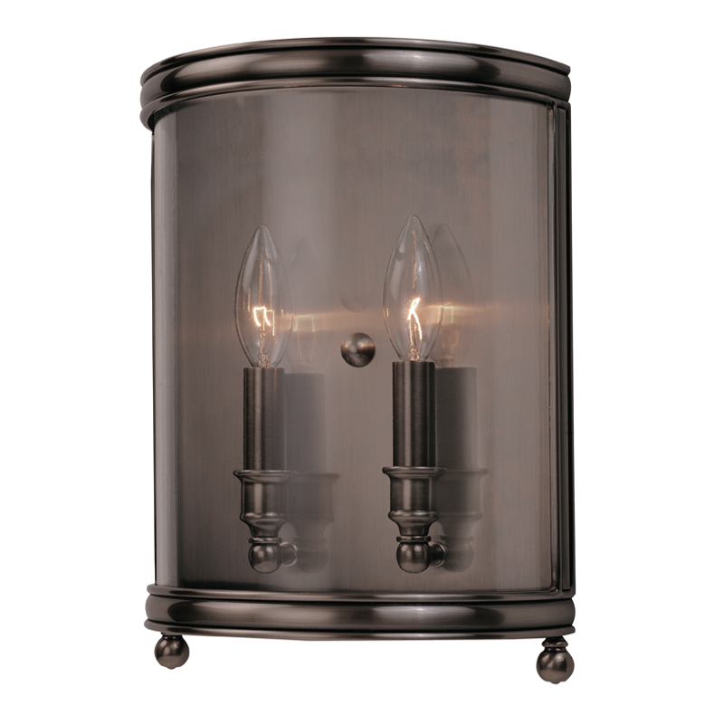 Larchmont Wall Sconce 9" - Historic Nickel